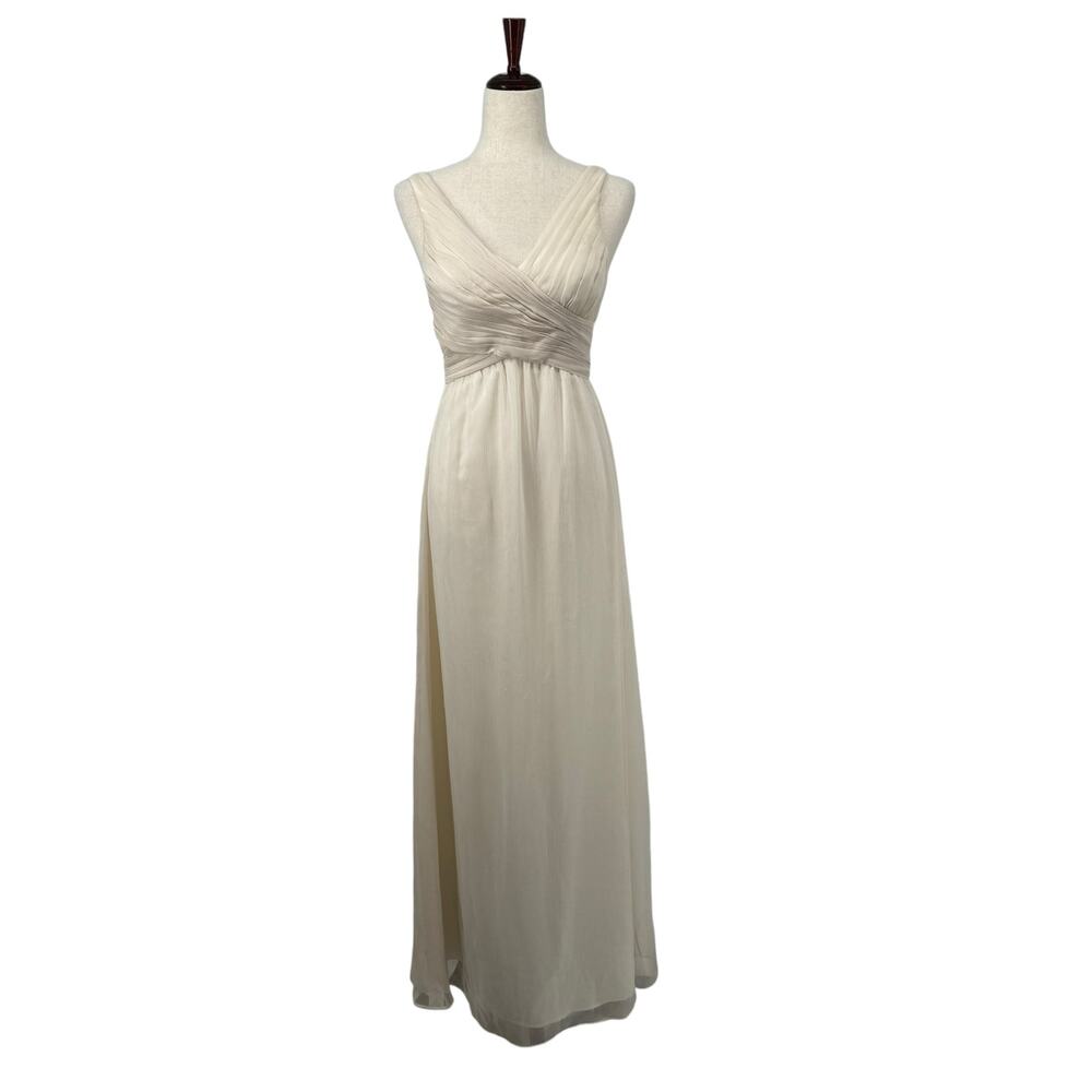 BHLDN Anthropologie Kia Dress XS‎ Ivory Bride Chiffon Wedding Reception Gown